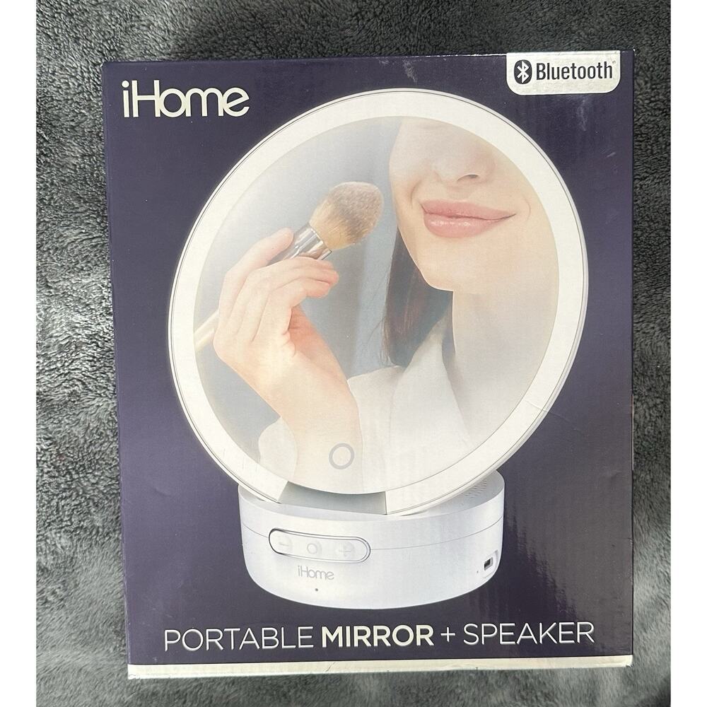 iHome iCVBT9W Portable LED Mirror Bluetooth Speaker Makeup Vanity – New Sealed